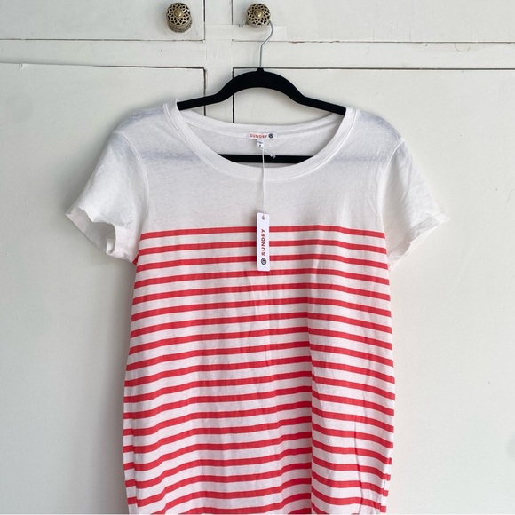 NWT Sundry Striped T-Shirt Dress - Picture 3 of 8